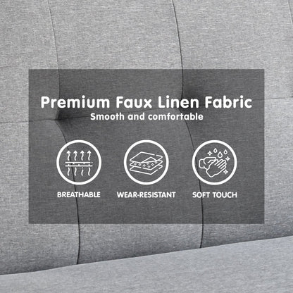 Sarantino Madison Sofa Bed Lounge Suite - Light Grey