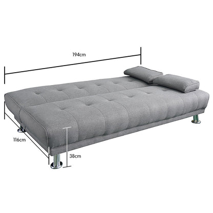 Sarantino Manhattan Sofa Bed Lounge Suite - Grey