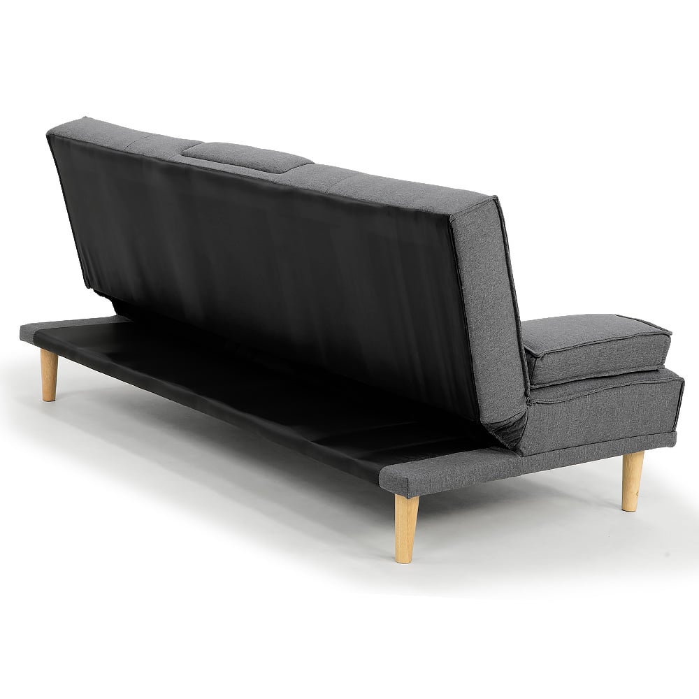 Sarantino Rochester Linen Fabric Sofa Bed Suite - Dark Grey