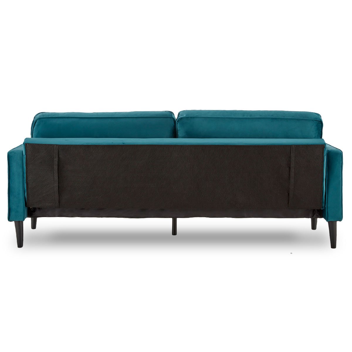 Sarantino Faux Velvet Sofa Bed Suite - Blue