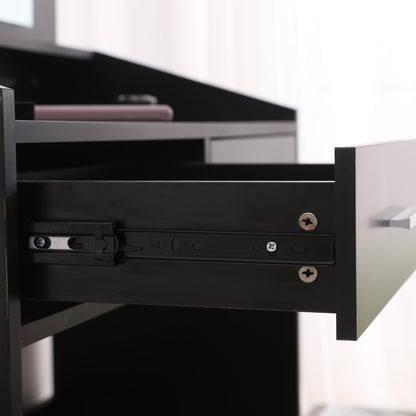 Diana Vanity Set with Lighted Mirror- Black