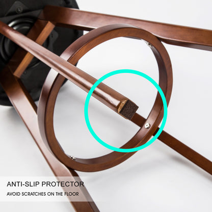 Set of 4 Leila Wooden Bar Stool - Black