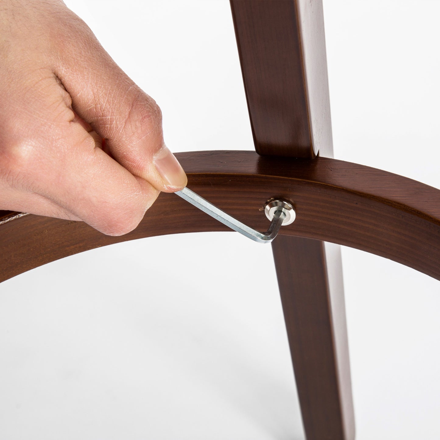 Set of 4 Leila Wooden Bar Stool - Black