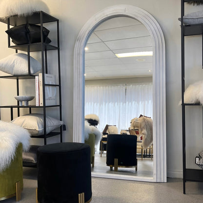 Sierra Arched Mirror – Beach White