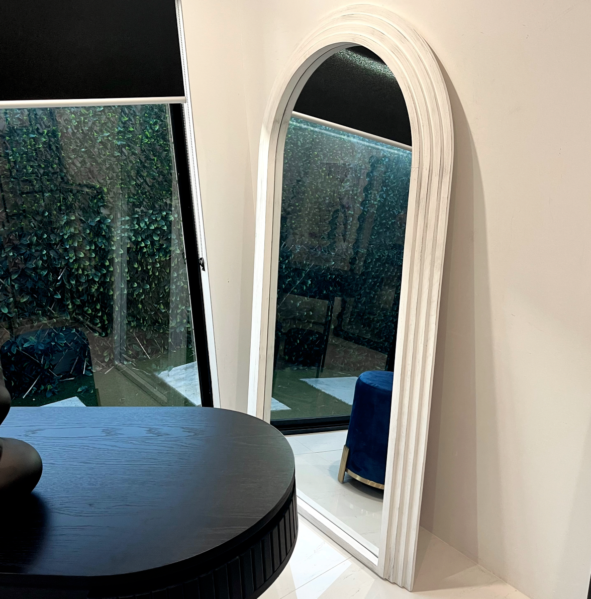 Sierra Arched Mirror – Beach White