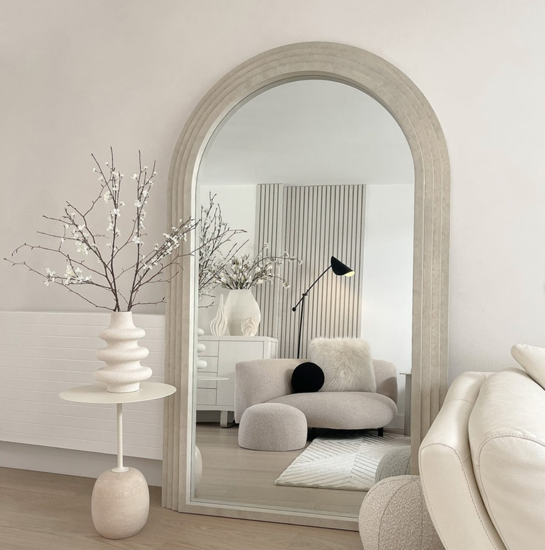 Sierra Arched Step Mirror - Concrete