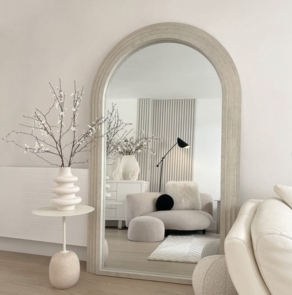 Sierra Arched Step Mirror - Concrete