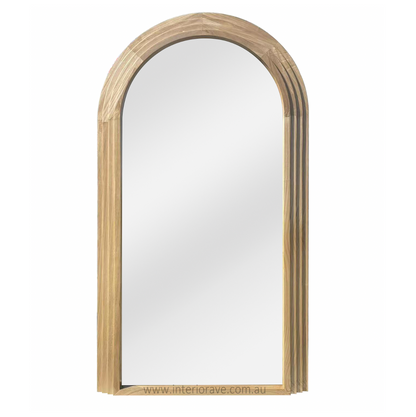 Sierra Arched Step Mirror - Natural Wood