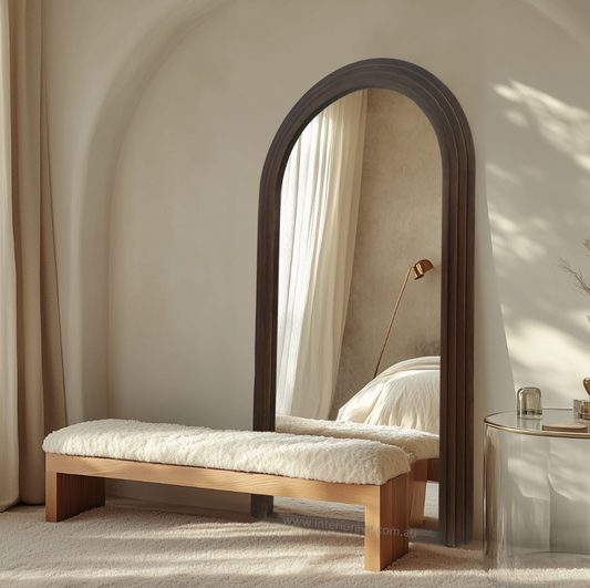 Sierra Arched Step Mirror – Walnut