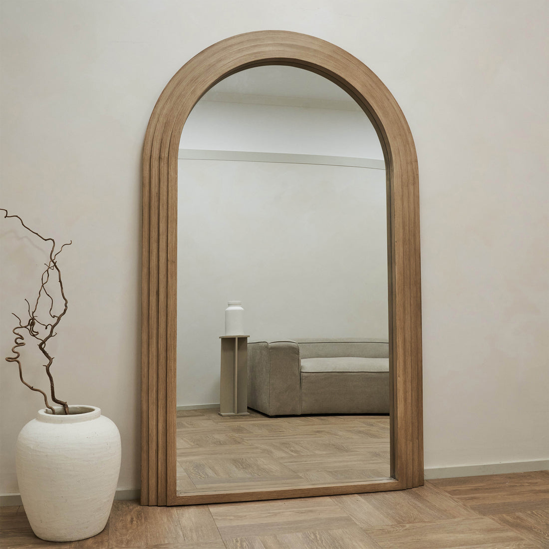 Sierra Arched Step Mirror - Oakwood
