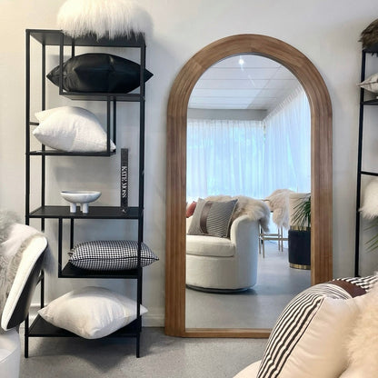 Sierra Arched Step Mirror - Oakwood