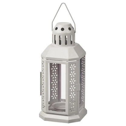 Modern Grey Metal Miner Lantern – Tealight Candle Holder
