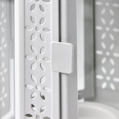 Modern Grey Metal Miner Lantern – Tealight Candle Holder