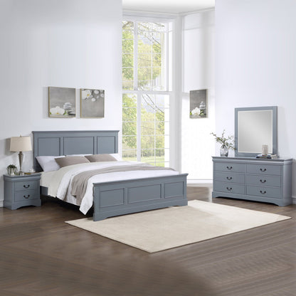 Spencer 4 Piece King Bedroom Suite in Solid Wood - Grey