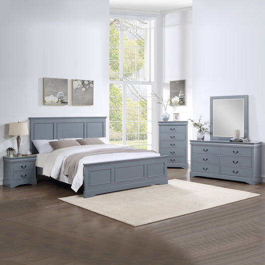 Spencer 5 Piece King Bedroom Suite in Solid Wood - Grey
