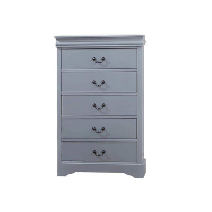 Spencer 5 Piece Queen Bedroom Suite in Solid Wood - Grey