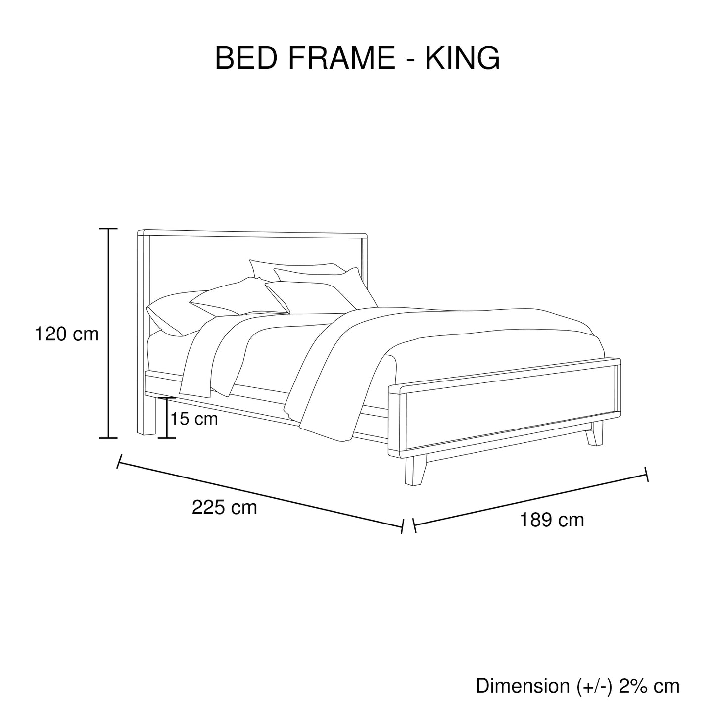King Size | 4 Pieces Bedroom Suite in Solid Wood