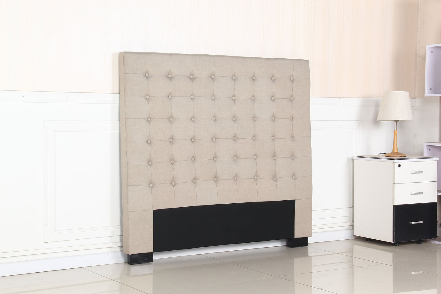 Double Size | Cilantro Bed Headboard - Beige