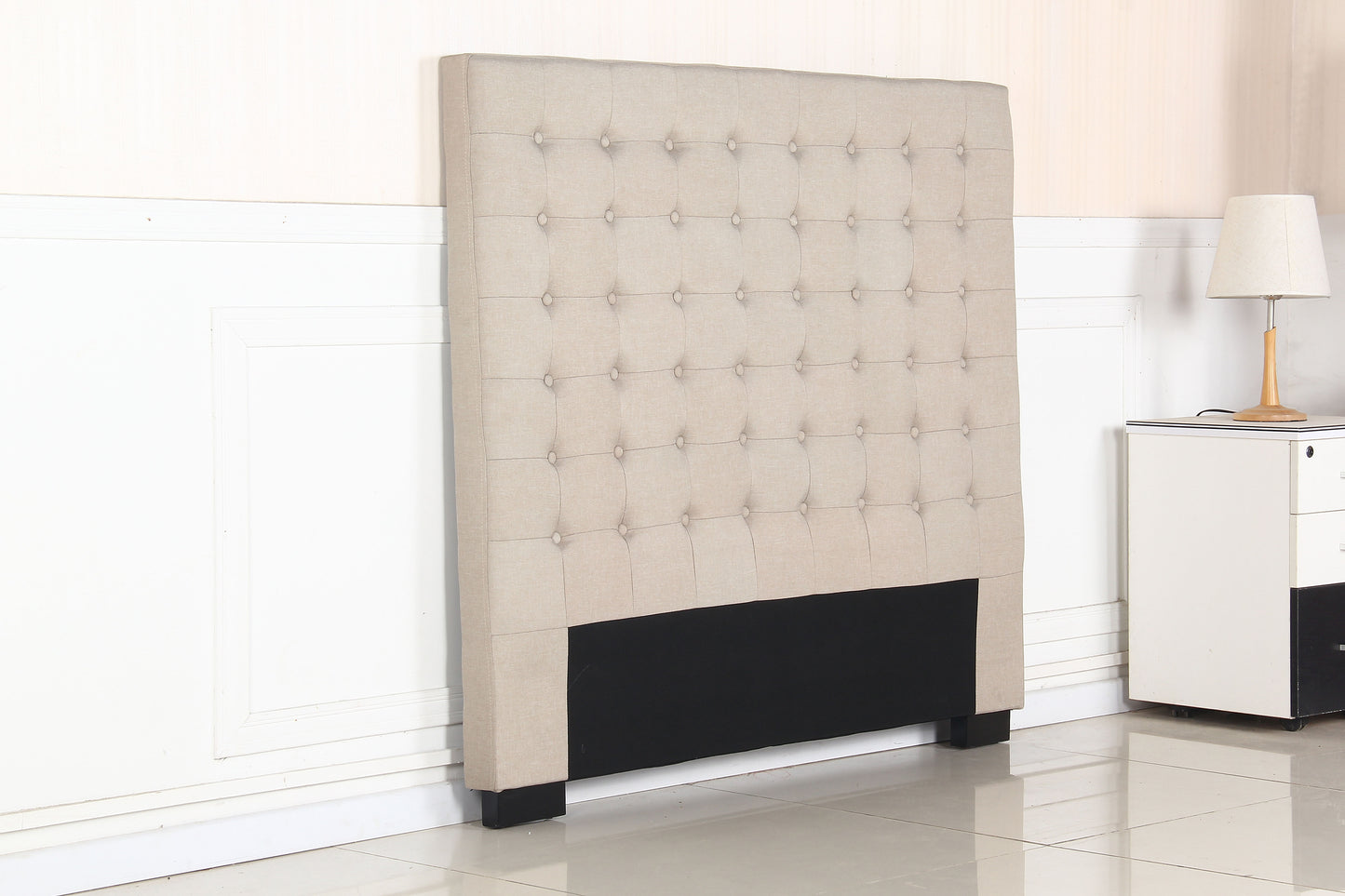 Double Size | Cilantro Bed Headboard - Beige