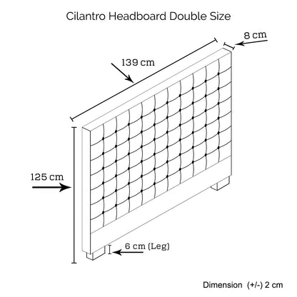 Double Size | Cilantro Bed Headboard - Beige