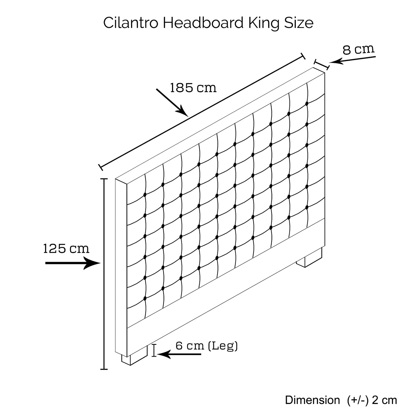 King Size | Cilantro Bed Headboard - Beige