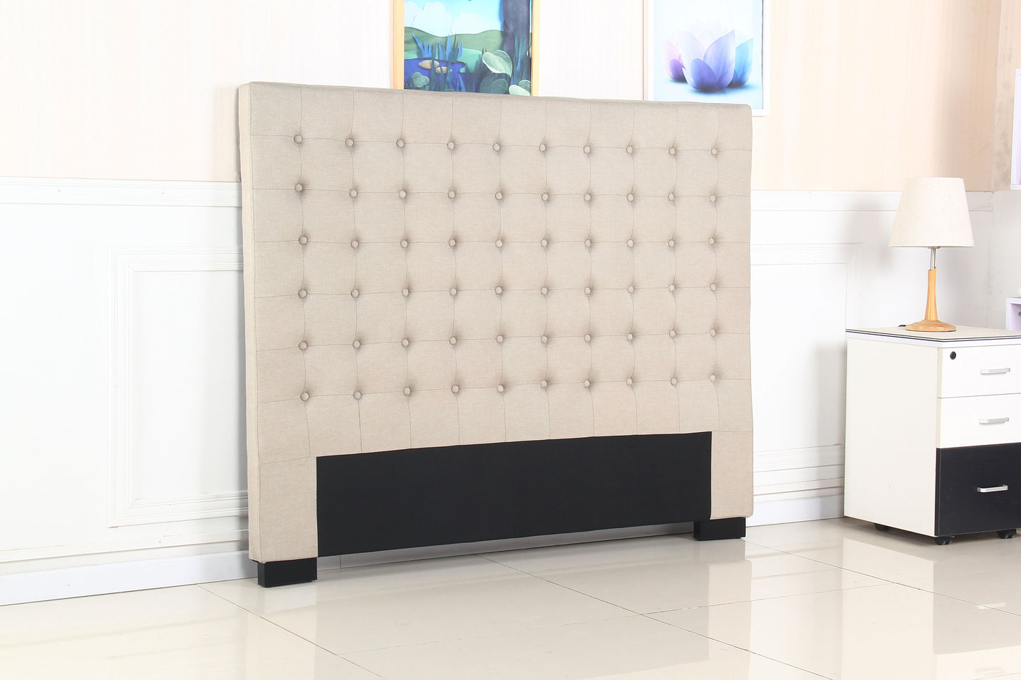Queen Size | Cilantro Bed Headboard - Beige
