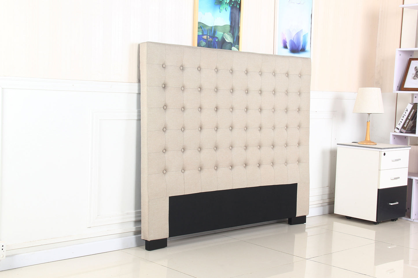 Queen Size | Cilantro Bed Headboard - Beige