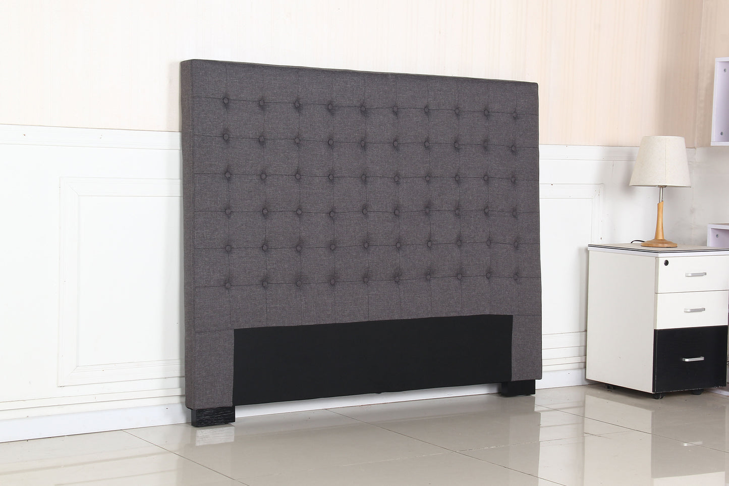 Queen Size | Cilantro Bed Headboard - Charcoal