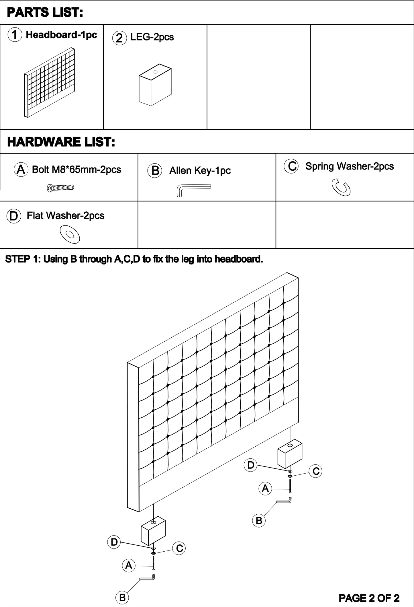 Queen Size | Cilantro Bed Headboard - Charcoal