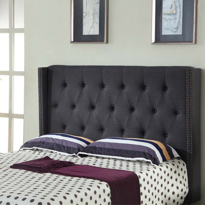 Queen Size | Milano Bed Headboard - Charcoal