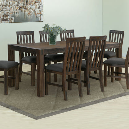 Nowra Dining Table 210cm with Solid Acacia Wooden Base - Chocolate