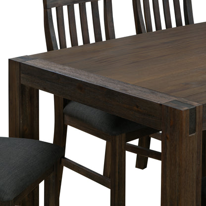 Nowra Dining Table 210cm with Solid Acacia Wooden Base - Chocolate
