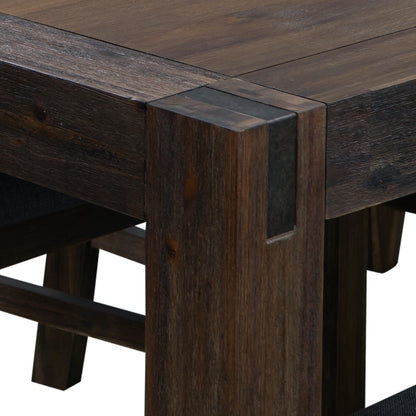 Nowra Dining Table 210cm with Solid Acacia Wooden Base - Chocolate