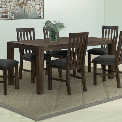 Nowra Dining Table 180cm with Solid Acacia Wooden Base - Chocolate
