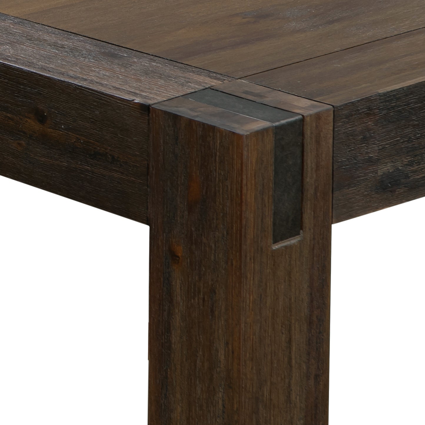 Nowra Dining Table 180cm with Solid Acacia Wooden Base - Chocolate