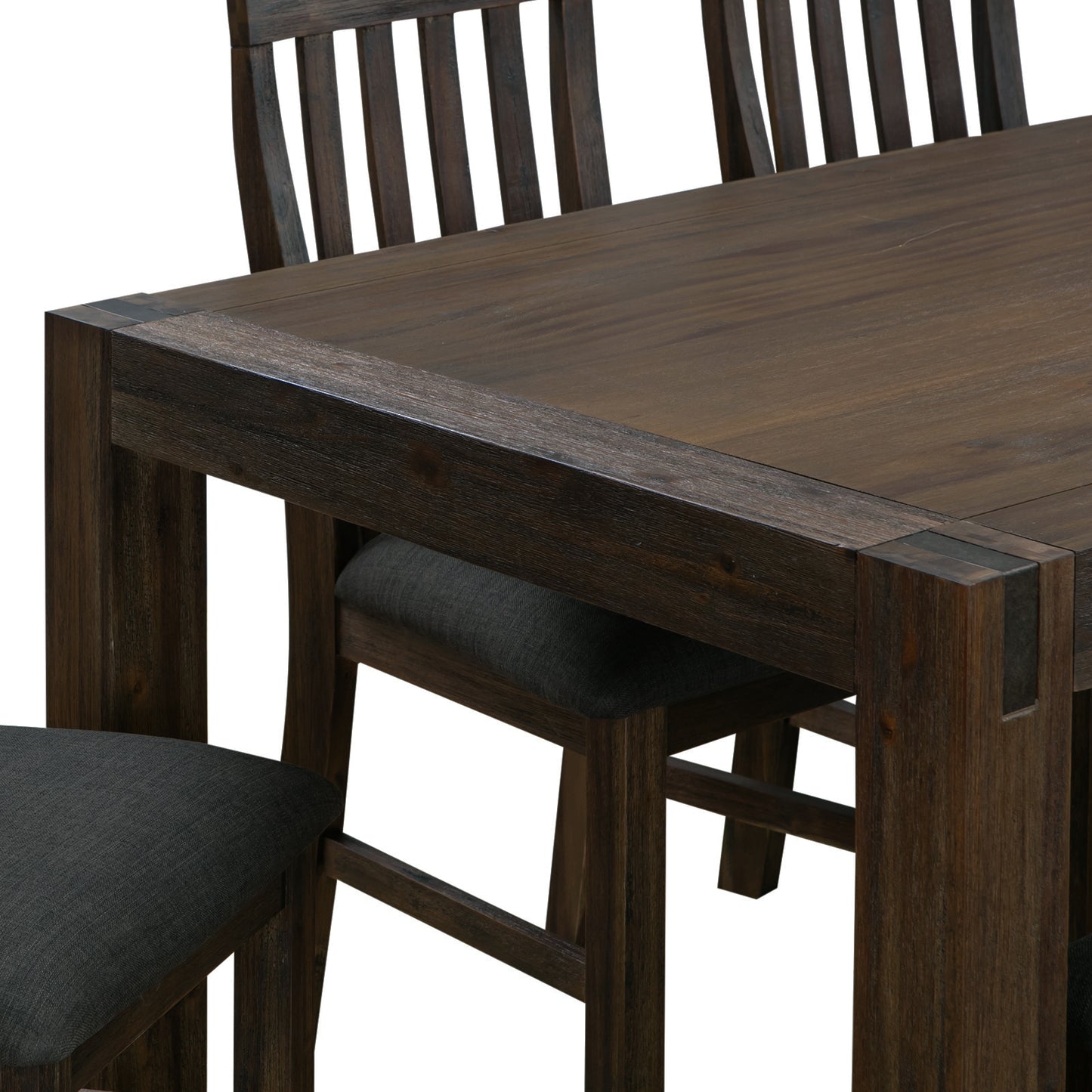 Nowra Dining Table 180cm with Solid Acacia Wooden Base - Chocolate