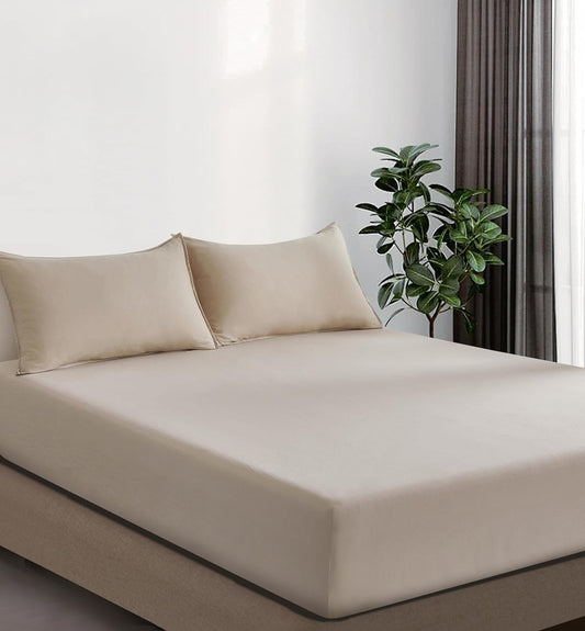 Vintage Washed Microfibre Fitted Sheet Set – Linen