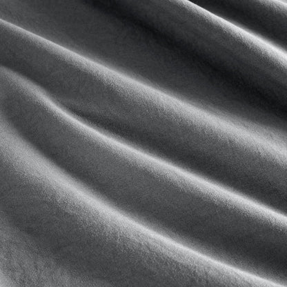 Vintage Washed Microfibre Sheet Set with 1 Pillowcase - Grey