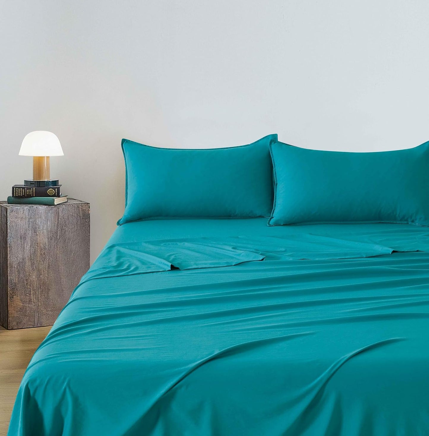Vintage Washed Microfibre Sheet Set - Teal