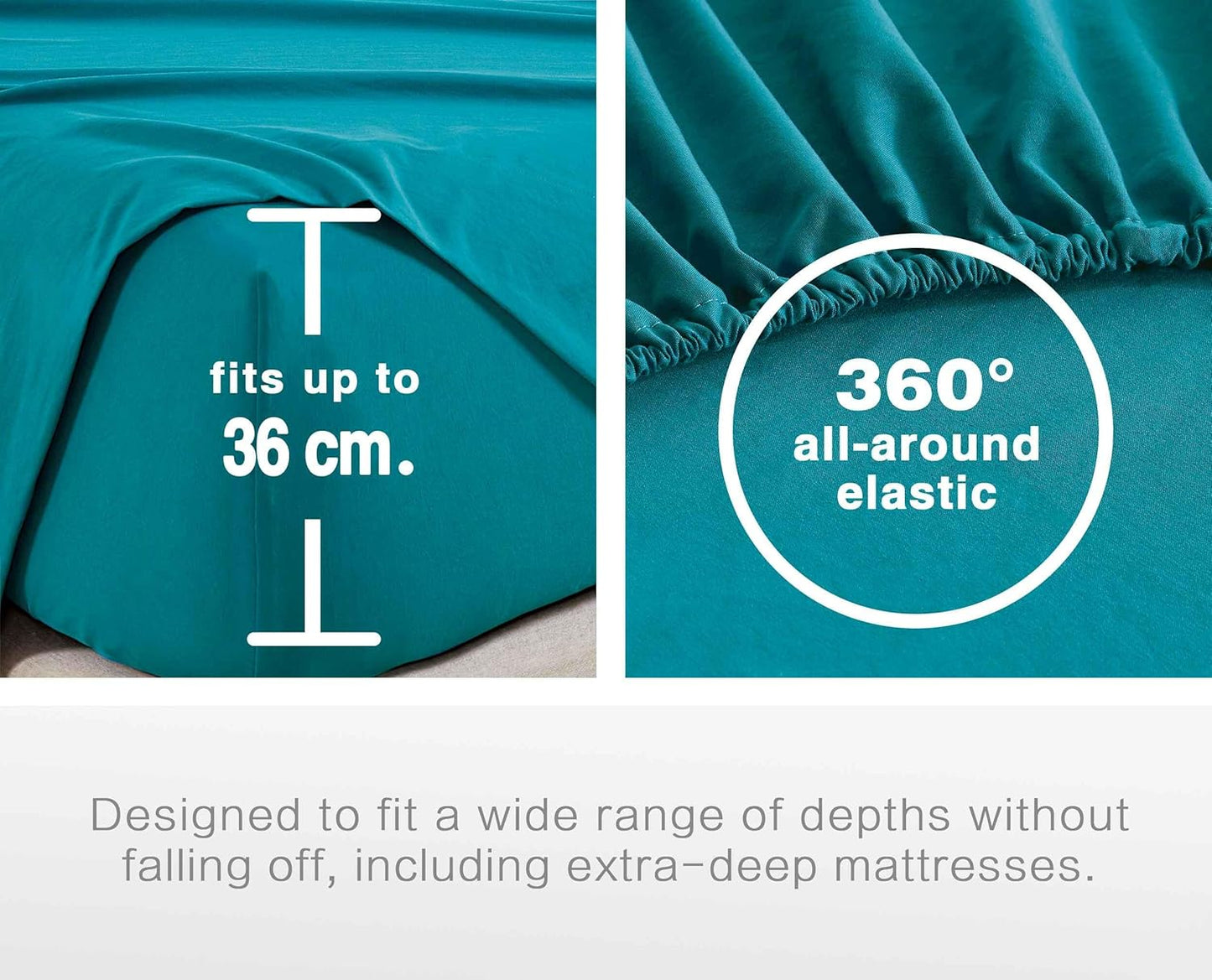 Vintage Washed Microfibre Sheet Set - Teal