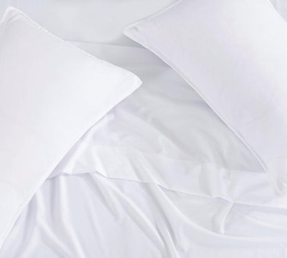 Vintage Washed Microfibre Sheet Set with 1 Pillowcase - White