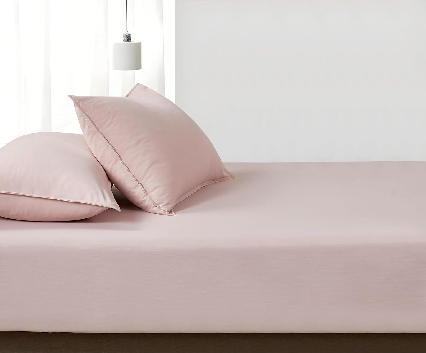 Vintage Washed Microfibre Fitted Sheet Set – Pink