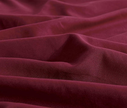 Vintage Washed Microfibre Sheet Set - Burgundy