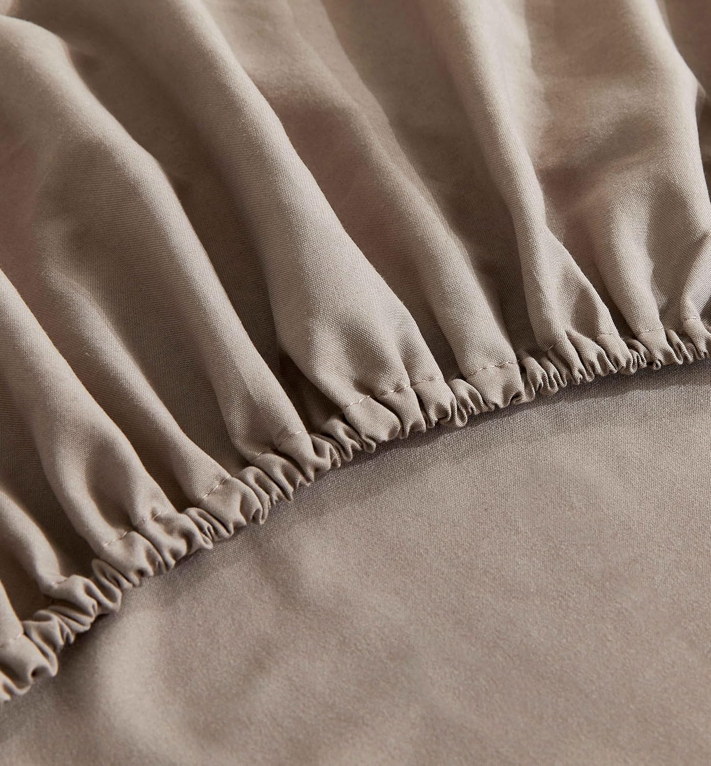 Vintage Washed Microfibre Sheet Set - Truffle