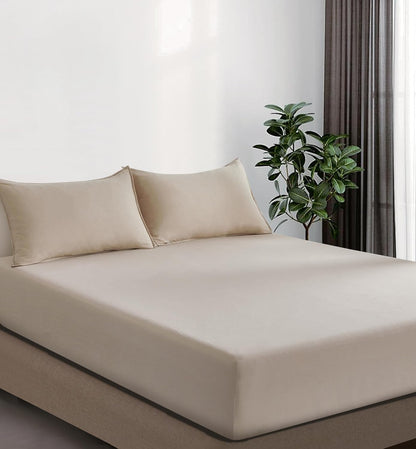 Vintage Washed Microfibre Fitted Sheet Set – Linen