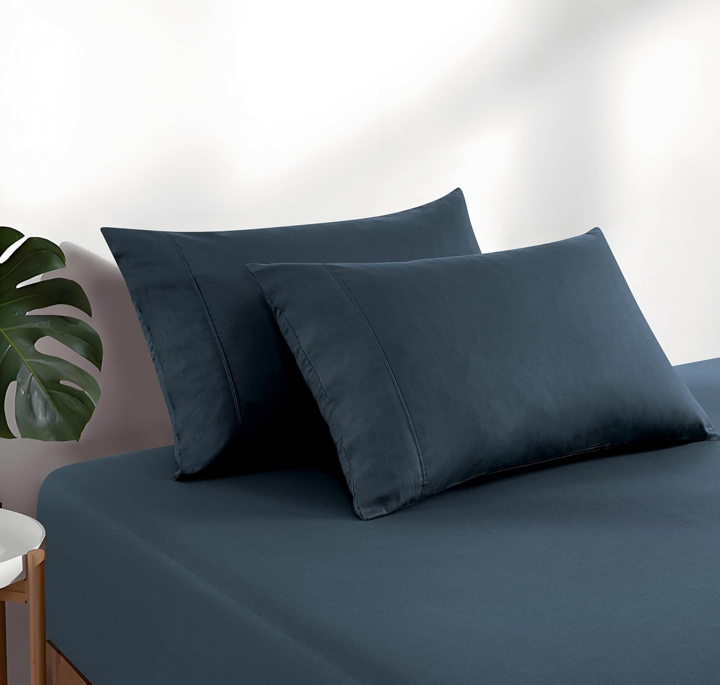 Vintage Washed Cotton Fitted Sheet Combo Set – Indigo