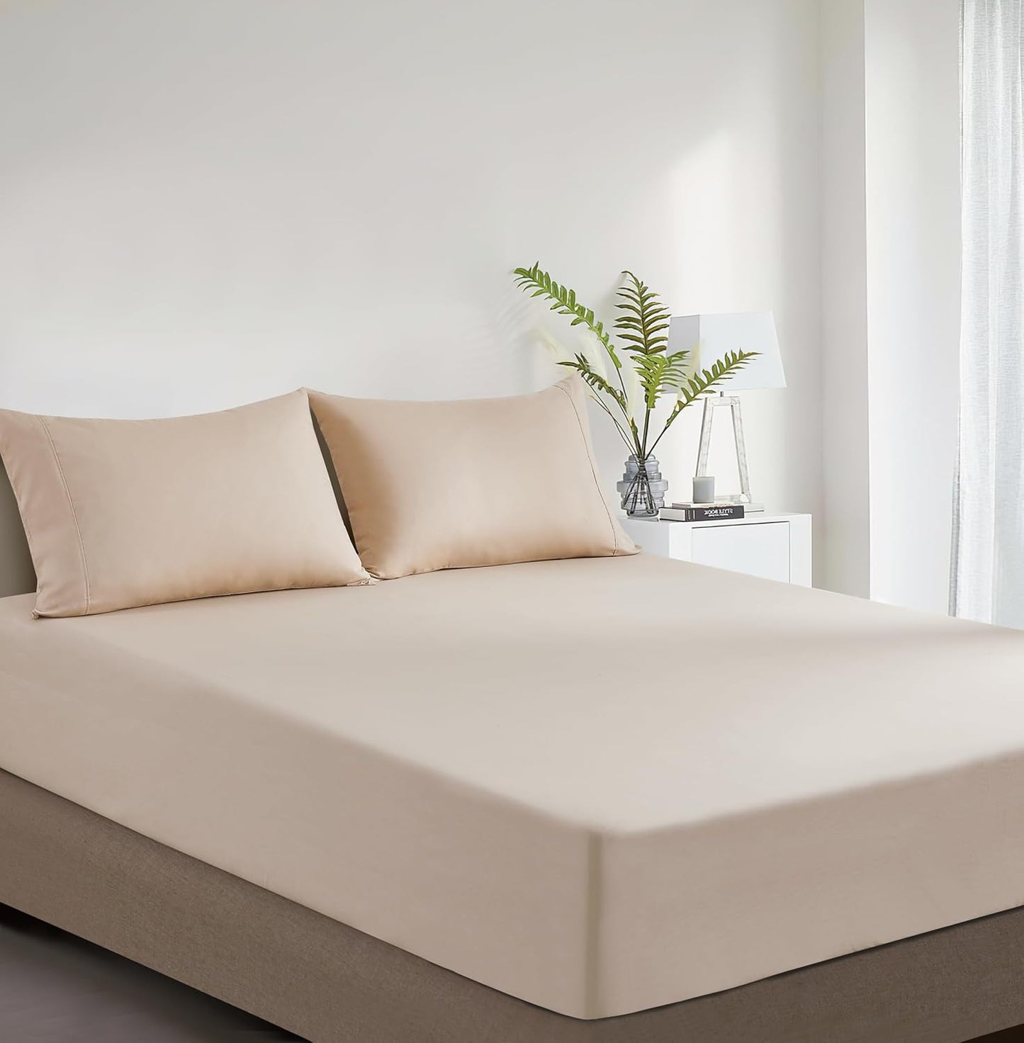 Vintage Washed Cotton Fitted Sheet Combo Set – Natural