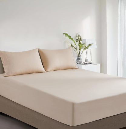 Vintage Washed Cotton Fitted Sheet Combo Set – Natural