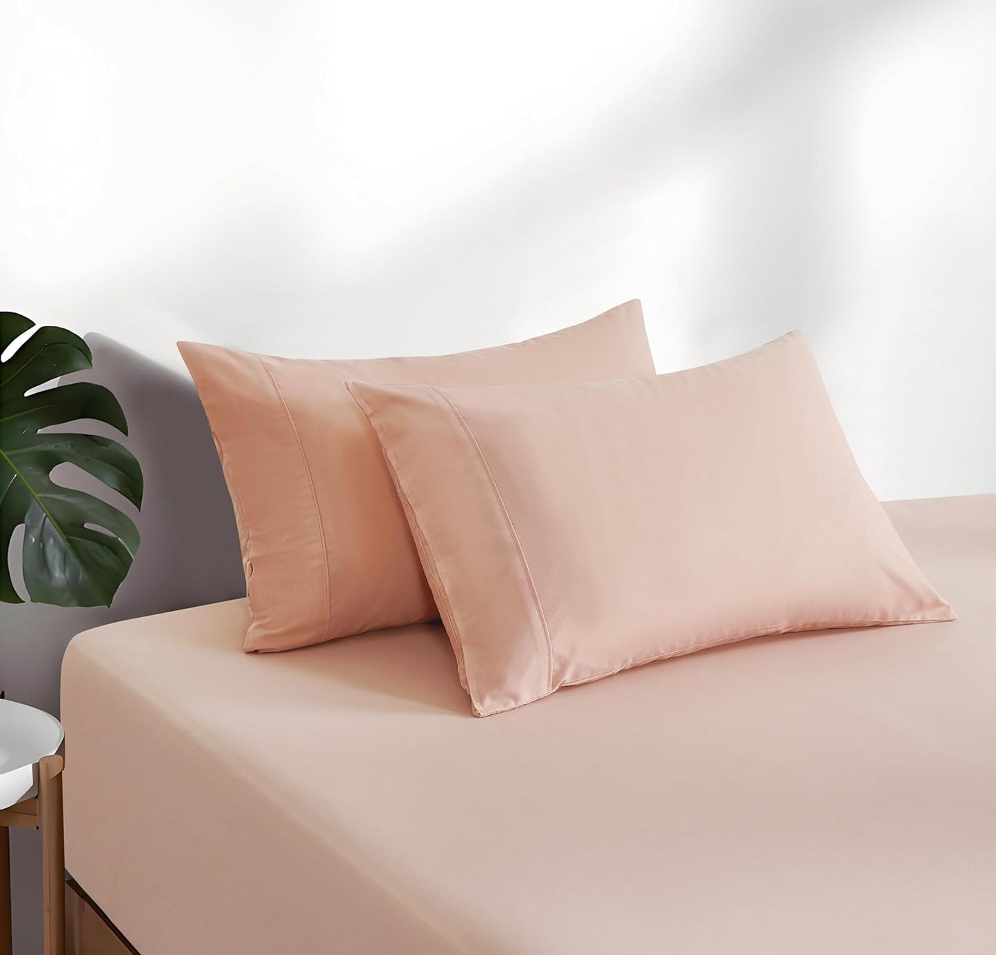 Vintage Washed Cotton Fitted Sheet Combo Set – Pink