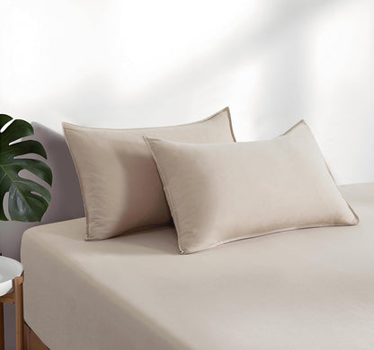 Vintage Washed Microfibre Fitted Sheet Set – Linen